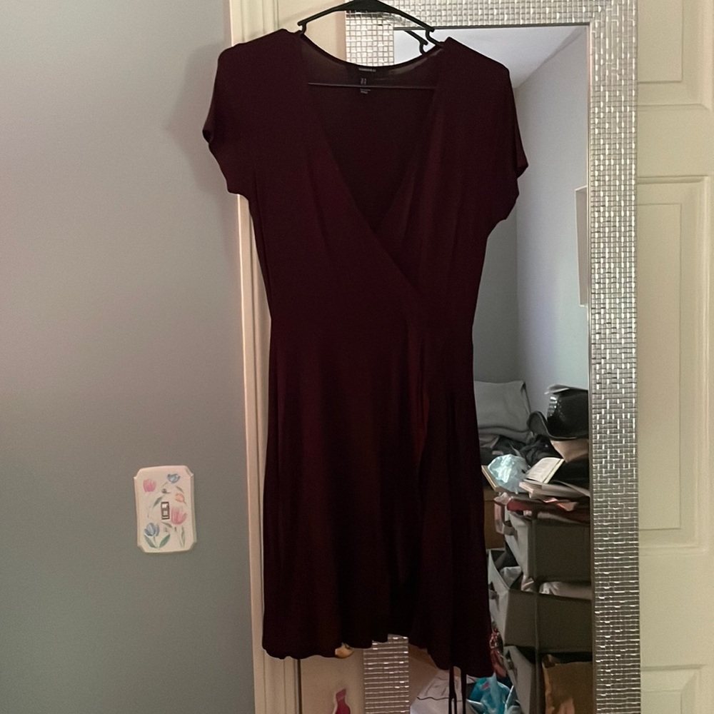 Maroon mini dress